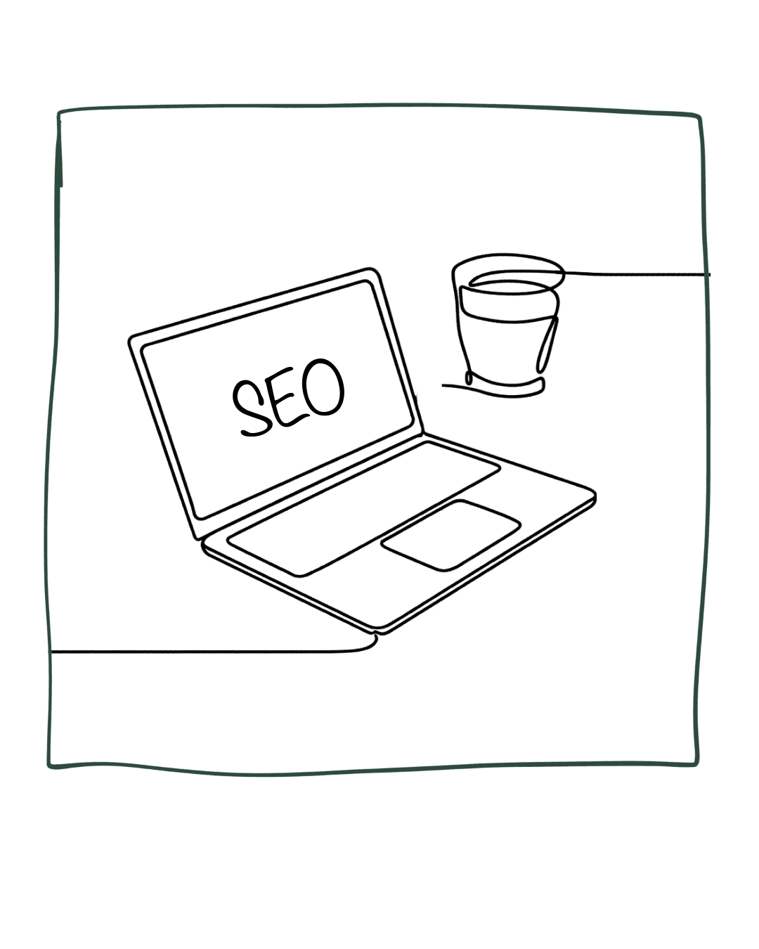 Laptop und Kaffee — Illustration